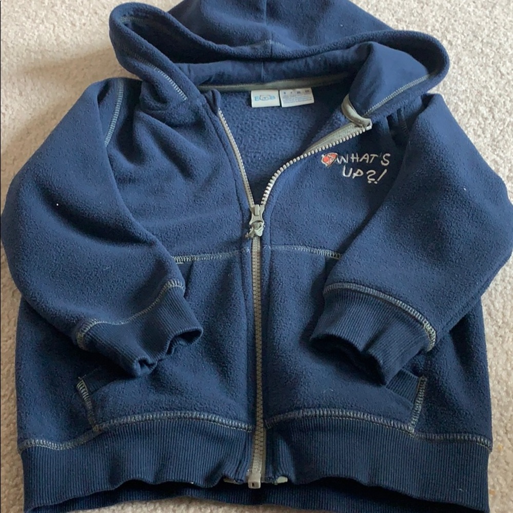 Blue fleece boys hoodie 4t